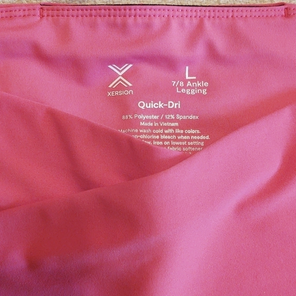 Xersion Women's Workout Leggings Navy/Pink - Picture 5 of 6